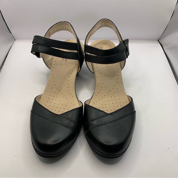 Clarks Women's Valarie Rally Mary Jane Pump Black Leather size 7.5M 031524 - Picture 3 of 10